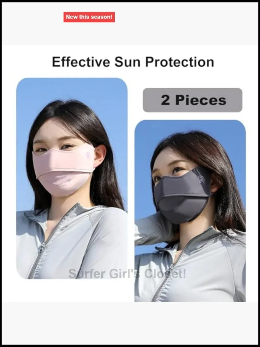 UV Face Mask, Cooling Breathable Sun Cover for Outdoors, Washable Reusable